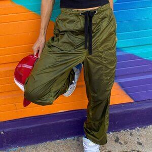 Free People's Green Iridescent Parachute Pant